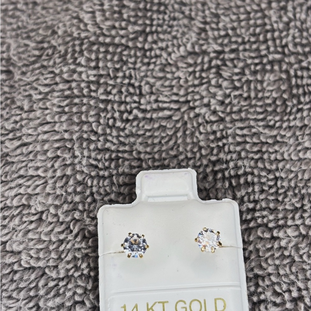 Planet Gold 14 KT Gold and Silver Earrings